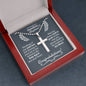 Grandson Baptism Cross Engraved Necklace - Love You This Much