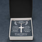 Grandson Baptism Cross Engraved Necklace - Love You This Much