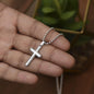 Grandson Baptism Cross Engraved Necklace - Love You This Much