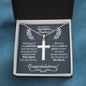 Grandson Baptism Cross Engraved Necklace - Love You This Much