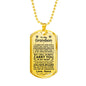Grandson (Carry You) Dog Tag Necklace - Love You This Much