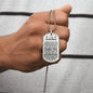 Grandson (Carry You) Dog Tag Necklace - Love You This Much