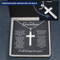 Grandson Years Have Gone Ball Chain Cross Necklace - Love You This Much