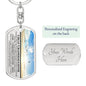 Great Granddaughter Chapters Cherished Dog Tag Keychain - Love You This Much