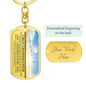 Great Granddaughter Chapters Cherished Dog Tag Keychain - Love You This Much