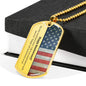 Happy 2nd Anniversary Dog Tag Necklace - Love You This Much