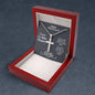 Happy Retirement Ball Chain Cross Necklace - Love You This Much