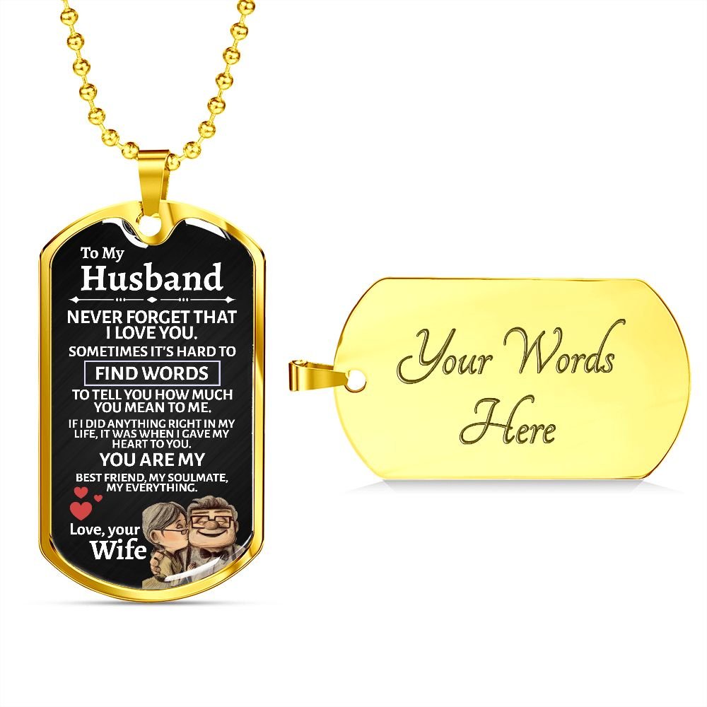 Husband Up Edition Dog Tag Necklace - Love You This Much