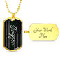 Last Name Military Dog Tag Necklace - Love You This Much