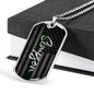 Last Name Military Dog Tag Necklace - Love You This Much