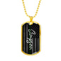 Last Name Military Dog Tag Necklace - Love You This Much