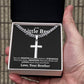 Little Brother Cuban Cross Necklace - Love You This Much