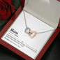 Mom Definition Interlocking Hearts Necklace - Love You This Much