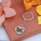 Monarch Butterfly Heart Keychain - Love You This Much