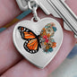 Monarch Butterfly Heart Keychain - Love You This Much