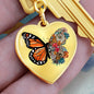 Monarch Butterfly Heart Keychain - Love You This Much