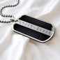 Morse Code Gridiron Dog Tag Necklace - Love You This Much