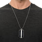Morse Code Gridiron Dog Tag Necklace - Love You This Much