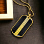 Morse Code Gridiron Dog Tag Necklace - Love You This Much
