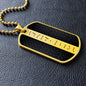 Morse Code Gridiron Dog Tag Necklace - Love You This Much