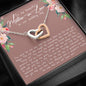 Mother In Law (Mahogany) Wedding Interlocking Hearts Necklace - Love You This Much