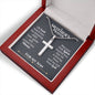 Mother's Prayer Son (Love Mom) Ball Chain Cross Necklace - Love You This Much