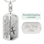 Mother's Prayer Son(Love Mom) Dog Tag Keychain - Love You This Much