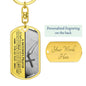 Mother's Prayer Son(Love Mom) Dog Tag Keychain - Love You This Much