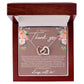 Mothers Thank you Interlocking Hearts Necklace - Love You This Much