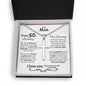 My Man 50th Birthday Ball Chain Cross Necklace - Love You This Much