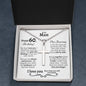 My Man 60th Birthday Ball Chain Cross Necklace - Love You This Much