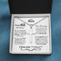 My Man 60th Birthday Ball Chain Cross Necklace - Love You This Much