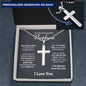 Nephew Ball Chain Cross Necklace - Love You This Much