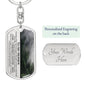 Nephew Cherished Chapters Dog Tag Keychain - Love You This Much