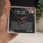 New Beautiful Daughter Interlocking Hearts Necklace - Love You This Much