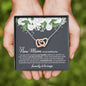 New Mom Wedding Interlocking Hearts Necklace - Love You This Much