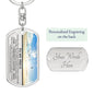 Niece Cherished Chapters Dog Tag Keychain - Love You This Much