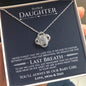 Our Daughter (Last Breath) Mom & Dad Love Knot Necklace - Love You This Much