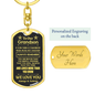 Our Grandson Dog Tag Keychain - Love You This Much