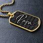 Papa Dog Tag Necklace - Love You This Much