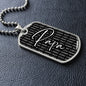 Papa Dog Tag Necklace - Love You This Much