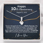 Personalized 10th Anniversary Alluring Beauty Necklace - Love You This Much