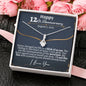 Personalized 12th Anniversary Alluring Beauty Necklace - Love You This Much