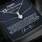 Personalized 13th Anniversary Alluring Beauty Necklace - Love You This Much