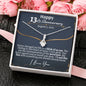 Personalized 13th Anniversary Alluring Beauty Necklace - Love You This Much