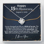 Personalized 15th Anniversary Love Knot Necklace - Love You This Much