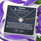 Personalized 1st Anniversary Love Knot Necklace - Love You This Much