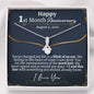 Personalized 1st Month Anniversary Alluring Beauty Necklace - Love You This Much