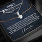 Personalized 20th Anniversary Alluring Beauty Necklace - Love You This Much