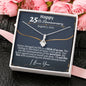 Personalized 25th Anniversary Alluring Beauty Necklace - Love You This Much